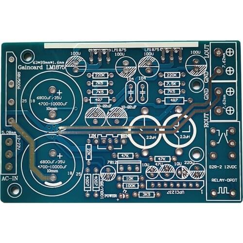LM1875 Amplifier PCB Stereo Gaincard GC Version LM1875 Low Distortion AMP PCB No components