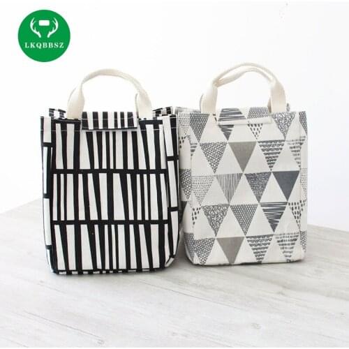 Thicken Canvas Lunch Box Picnic Bag Insulation Cold Bag Handbag Bag refrigerator bolsa termica Cooler Thermo lancheira