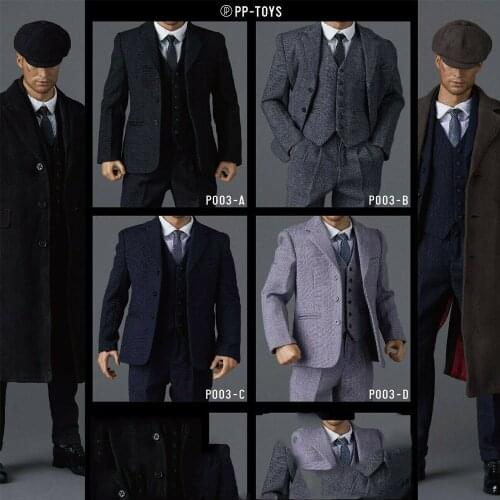 In stock p003 1/6 Male suit clothes WWII British retro Fit 12" Action Figure Dolls Female Clothes Set Suits
