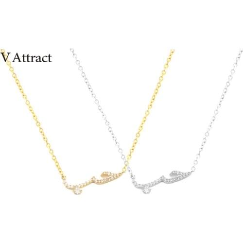 V Attract 10PCS Vintage Colar Feminino CZ Love Necklace Stainless Steel Chain Collier 2018 Valentines Day Jewelry
