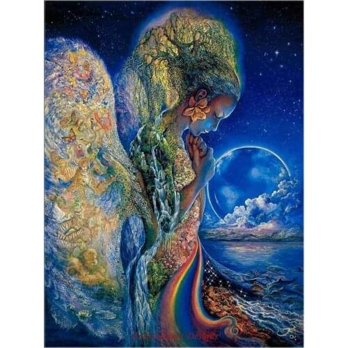 Needlework for embroidery DIY French DMC High Quality - Counted Cross Stitch Kits 14 ct Oil painting - Sadness of Girl