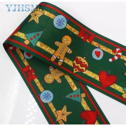 YJHSMY G-18816-993,10 yards,75 mm Double sided Cartoon Printed grosgrain ribbons,DIY Hair accessories wedding gift wrap Material