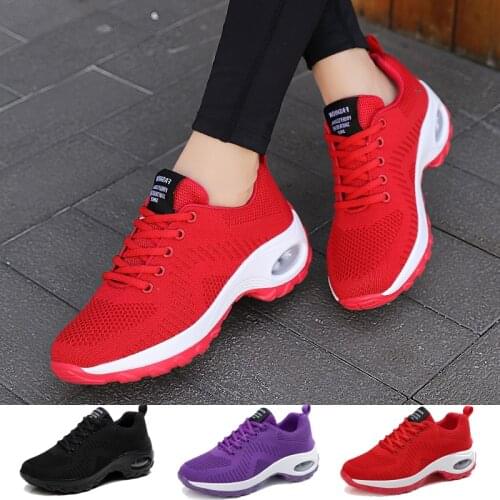 Women Tennis Shoes Air Cushion Sports Shoes High Heels Mesh Slip-on Female Sock Footwear Outdoor Thick Bottom Women Sneakers