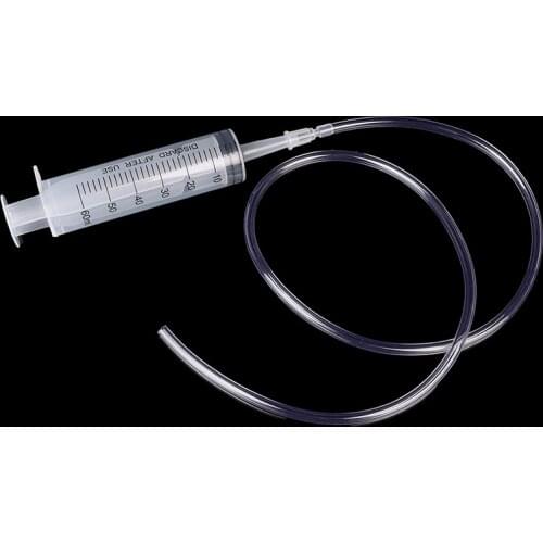1PCS 60ML Plastic Feeding Syringe Reusable Pump With 80cm Tube For Epoxy Resin Tools