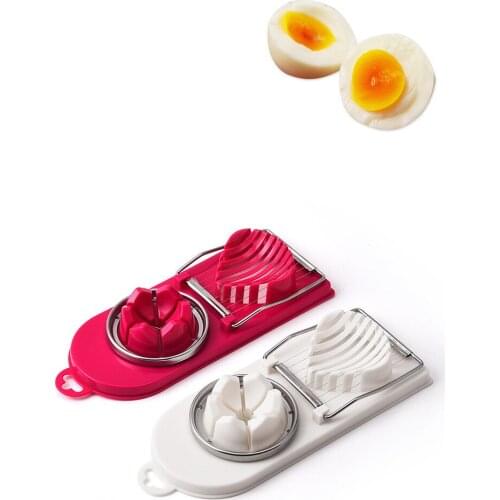 1PC Multifunctional Egg Cutter Stainless Steel Cutting Egg Slicer Slicing Flower Edges Gadgets Kitchen Accessories OK 1172