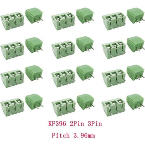 10/20/50Pcs KF396-3.96mm-2/3Pin PCB Screw Terminal Blocks Connector KF396 2Pin 3Pin 3.96mm Spliceable Plug-in PCB Screw Terminal