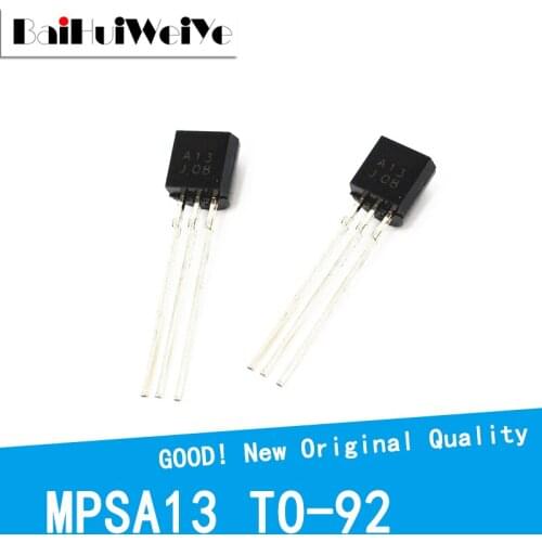 100PCS/LOT MPSA13 KSP13 A13 0.5A 30V NPN TO-92 TO92 Triode Transistor New Original Good Quality Chipset