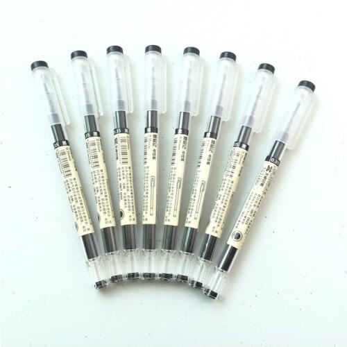 12 Pcs/Set 0.35mm Black Ink Gel Pens Set Refills Gel Ink Pen Neon Glitter Sketch Drawing School Stationery