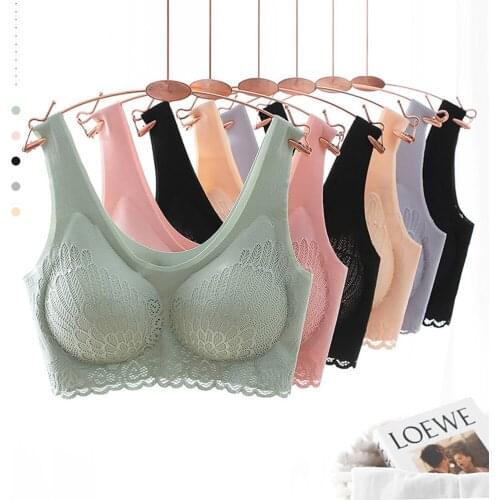 2 Pcs Latex Seamless Bras For Women hock-proof Pad Push Up Brassiere Comfortable Bralette Pad Bras Womens Underwear