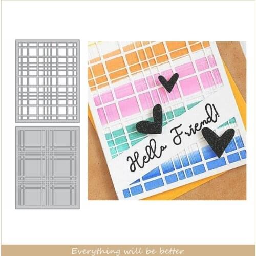 2 Pcs Metal Cutting Dies Square Rectangle Border Lattice Frame Cutting Dies DIY Make Cards New Stencils Scrapbook Crafts 2020