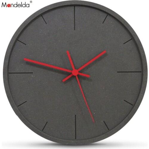 2018 Black Friday Promotional Mandelda Silent Quartz Home Decor Clock Wood Modern Living Room Wall Clock for Sale