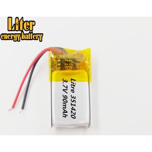 351420 90MAH 3.7V lithium battery MP3 Bluetooth headset small toys Bluetooth headset small toys battery