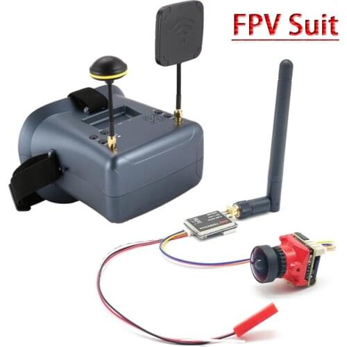 5.8G 40CH FPV Googles VR Glasses With DVR 2000mA Battery and 1/1.8'' Starlight HDR OSD 1200TVL fpv Camera for RC Drone 7-24V