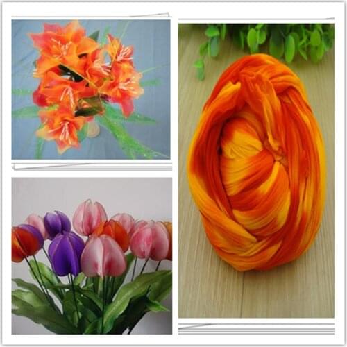 54 colors mix shipping or only one color ship double color stocking flowers/nylon flower /silk flower making/ DIY flowers craft