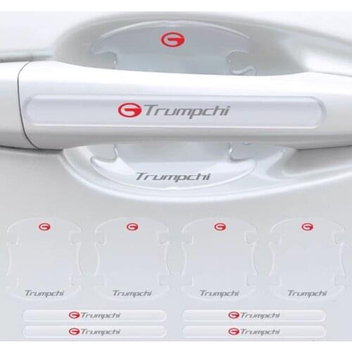 8Pcs Car Fandle Door Bowl Transparent Sticker For Trumpchi Logo GA3 GA6 GA8 GS8 GS3 GS5 GM8 2017 2018 2019 2020 Car Door Styling