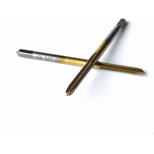 Free shipping of 2PCS of HSS6542 made Full CNC grinded M2-M8 Machine straight tap screw taps TIN coated for steel iron aluminum