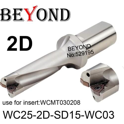 BEYOND WC25 2D SD15 SD15.5 SD16 SD16.5 SD17 SD17.5 WC03 15MM 15.5MM 16MM 16.5MM 17MM 17.5MM use Insert WCMT030208 U Drilling Bit