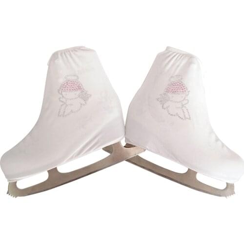 Nasinaya Figure Skating Shoes Cover Velvet for Kids Adult Protective Roller Skate Ice Skating Accessories shiny Rhinestones 11