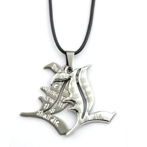 Death Note Double l Yagami Non-Mainstream Necklace Smart Anime Fashion Jewelry Pendant Cosplay Unisex Accessories