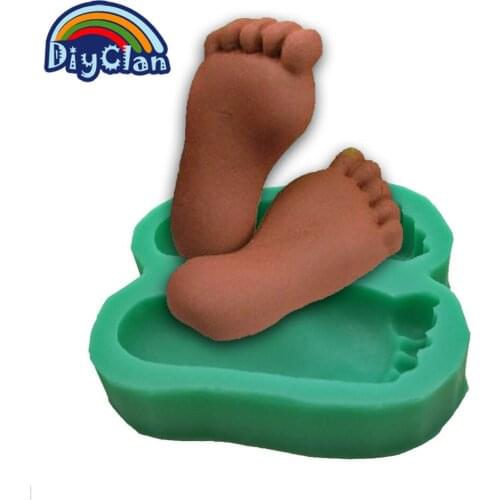 DIY Feet style silicone mold for cake decorating pudding jelly dessert chocolate cookies tool resin handmade soap form F0369JY35