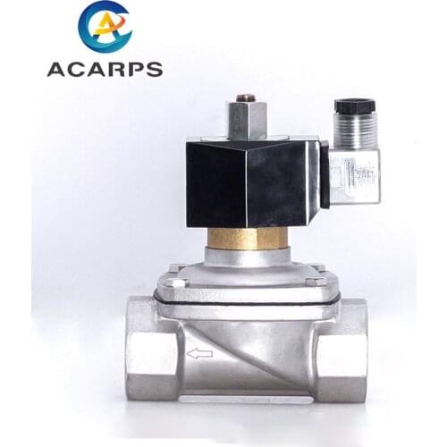 DN32 1-1/4" 220v Normally Open Water Solenoid Valve Low Pressure Stainless Steel