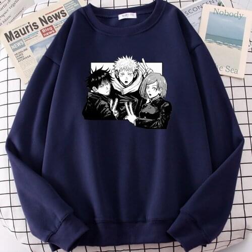 Jujutsu Kaisen Itadori Yuji Hoodie Funny Print Mens Clothing Harajuku Casual Sweatshirts Comfortable Loose Warm Tracksuit Man