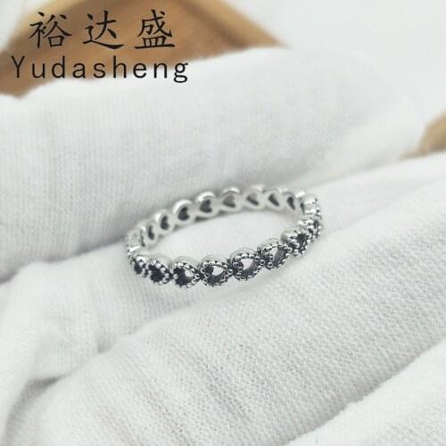 Band of Hearts Ring Elaborately Crafted with 925 Silver Romantic and Beautiful Design Style