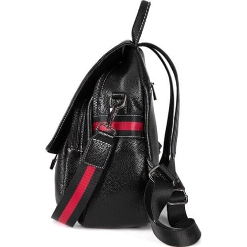 Leather Backpack Womens Korean Version 2021 New Fashion Versatile Leather Soft Leather Womens Backpack Trend Knapsack