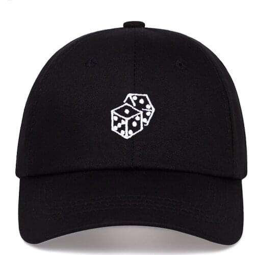 Summer fashion golf hat dice embroidery cotton dad hats hip-hop hat adjustable men and women baseball cap wild sports caps
