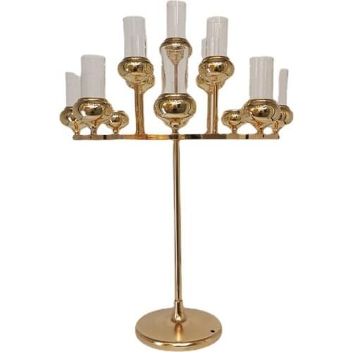 IMUWEN Metal Candelabra 13 Heads Candle Holders Wedding Candlesticks Table Centerpiece Pillar Stand Road Lead Party Decor IM850