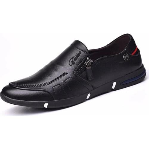 2021 Men Shoes Leather High Quality Leather Shoes Men Comfortable Low-top British Casual Single Shoes Leather Shoes Formal Shoes
