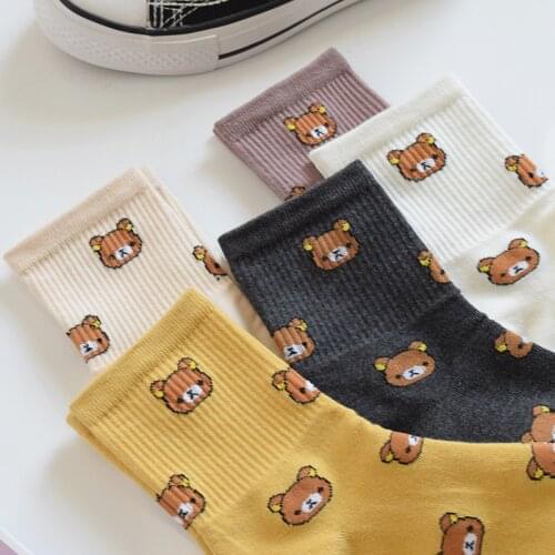 1 Pair Pack Cow Print Socks Woman Animal Cute Cartoon Black White Spots Cotton Casual Harajuku Warm Winter Kawaii Socks Female