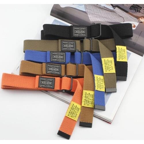 2020 New Tactical Mens Belt Fashion Womens Handsome Overalls Canvas Female Belts Simple Outdoor Sports Training Womens Belt