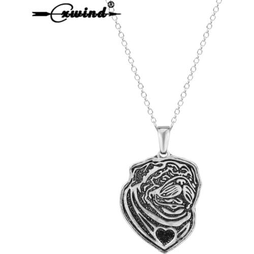 Cxwind Charm Pug Dog Necklaces Pendants Animal Chain Necklace Statement Jewelry Heart Collares for Unisex Pet Lovers for Women
