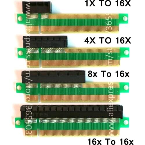 PCI-E 1X 4X 8X 16X Female To PCI-E 16X Male Graphics Extension Connection Conversion Adapter Card Compatible with PCIe 3.0