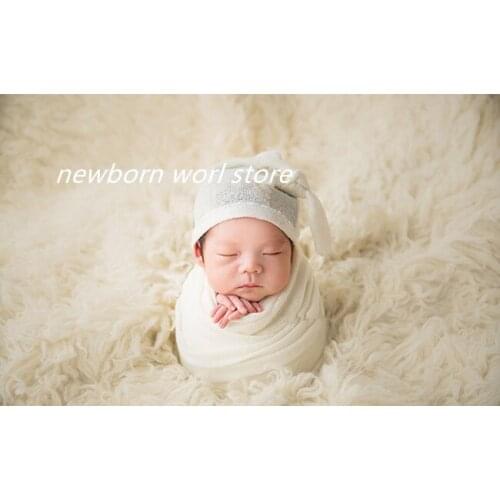 Newborn photography props hat and wrap