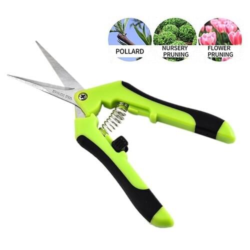 Garden Stainless Pruning Shears Fruit Picking Scissors Household Potted Trim Branches Small Gardening Tools