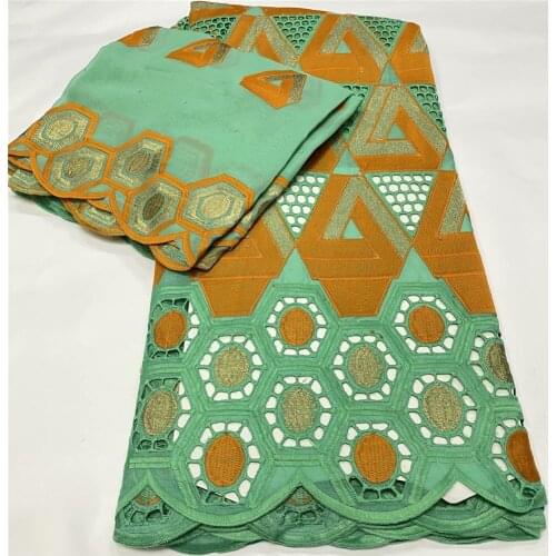 SJ Lace Newest African Lace Fabric High Quality 2021100% Cotton Embroidery Swiss Voile Lace In Switzerland For Wedding L2-85