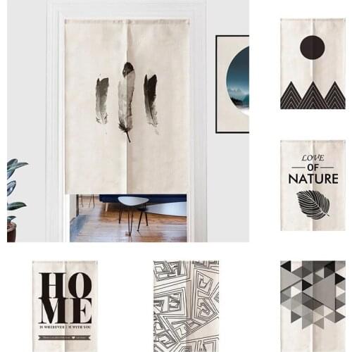 Modern Simple Door Cutain Half Panel Curtain Bedroom Kitchen Blackout Curtain Doorway Hanging Curtain Home Decoration