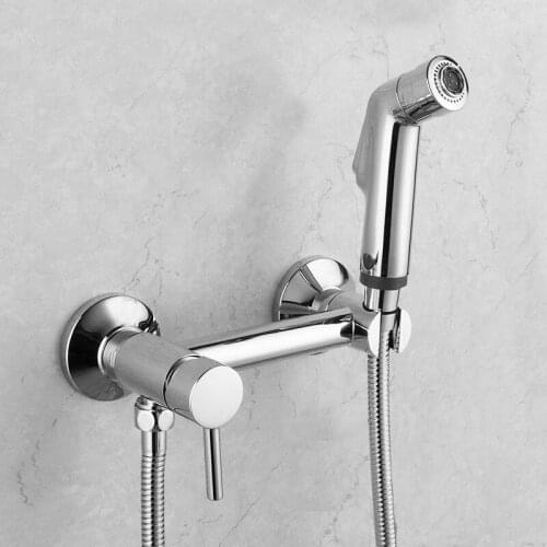 Toilet Bidet Spray Hot & Cold Mixer Valve with Hose, Handheld Bidet , Portable Hand Held Bidet Shower Set BD689