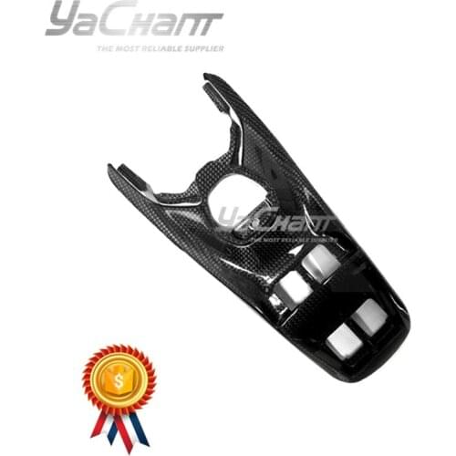 Car-Styling Dry Carbon Fiber Center Console Base Panel Fit For 2015-2019 F488 GTB & Spider Center Console Base Panel