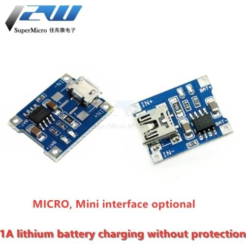 TP4056 1A lithium battery special charging board Charging module MICRO interface MINI interface USB