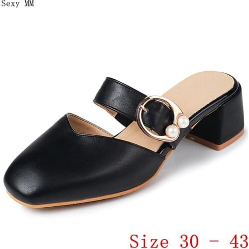 Pumps Women Oxfords Career Slingbacks Mules Shoes Med High Heels Woman High Heel Shoes Small Plus Size 30 31 32 33 - 40 41 42 43
