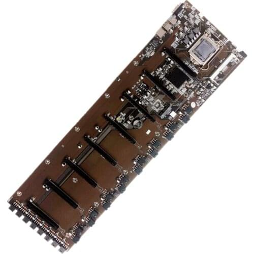 Onboard B75 BTC Mainboard Chipset VGA 8-GPU Bitcoin Motherboards for Miner 8PCI-E Mining Mainboard 32CB