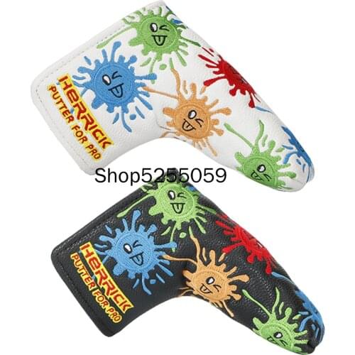 Sun Flower Embroidery Golf Putter Headcover Herrick Putter For Pro For Putter Cover Sports Golf Club Accessories Equipment