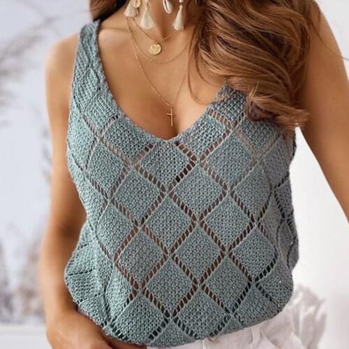 Trendy Office Lady Camis Sleeveless Beachwear Solid Color Knit Bottoming Vest Clothes Women Sexy Camisole Summer Tank Tops 2021