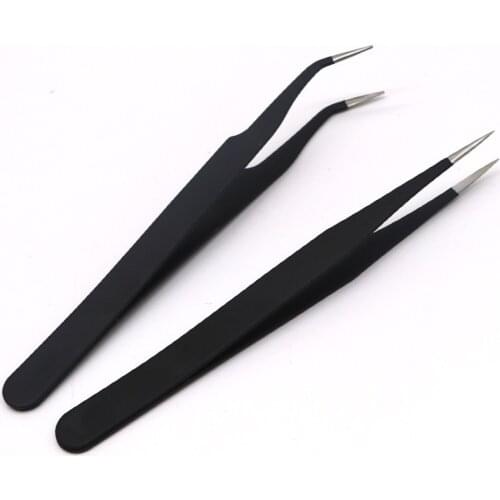 1Set Curved and Straight Nail Art Rhinestones Nail Tweezers Eyelash Extension Picking Acrylic Gel Paillette Nipper Picking Tools