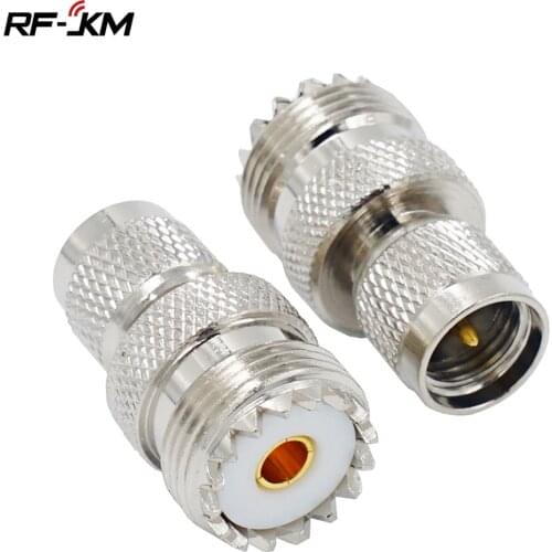 1pcs Connector mini UHF PL259 Male to UHF SO239 Female RF Coax Adapter