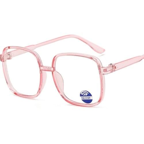 1PC Vintage Trends Office Anti Blue Light Oversized Glasses Computer Women Blue Blocking Gaming Big Size Men Eyeglasses Frame