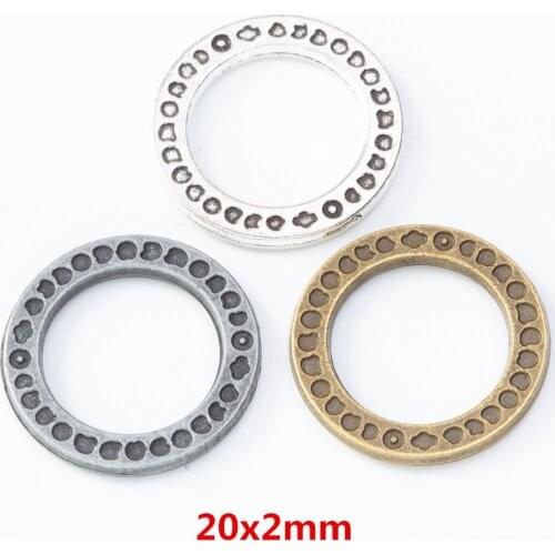 35 pieces of retro metal zinc alloy Circle Pendant for DIY handmade jewelry necklace making 8059